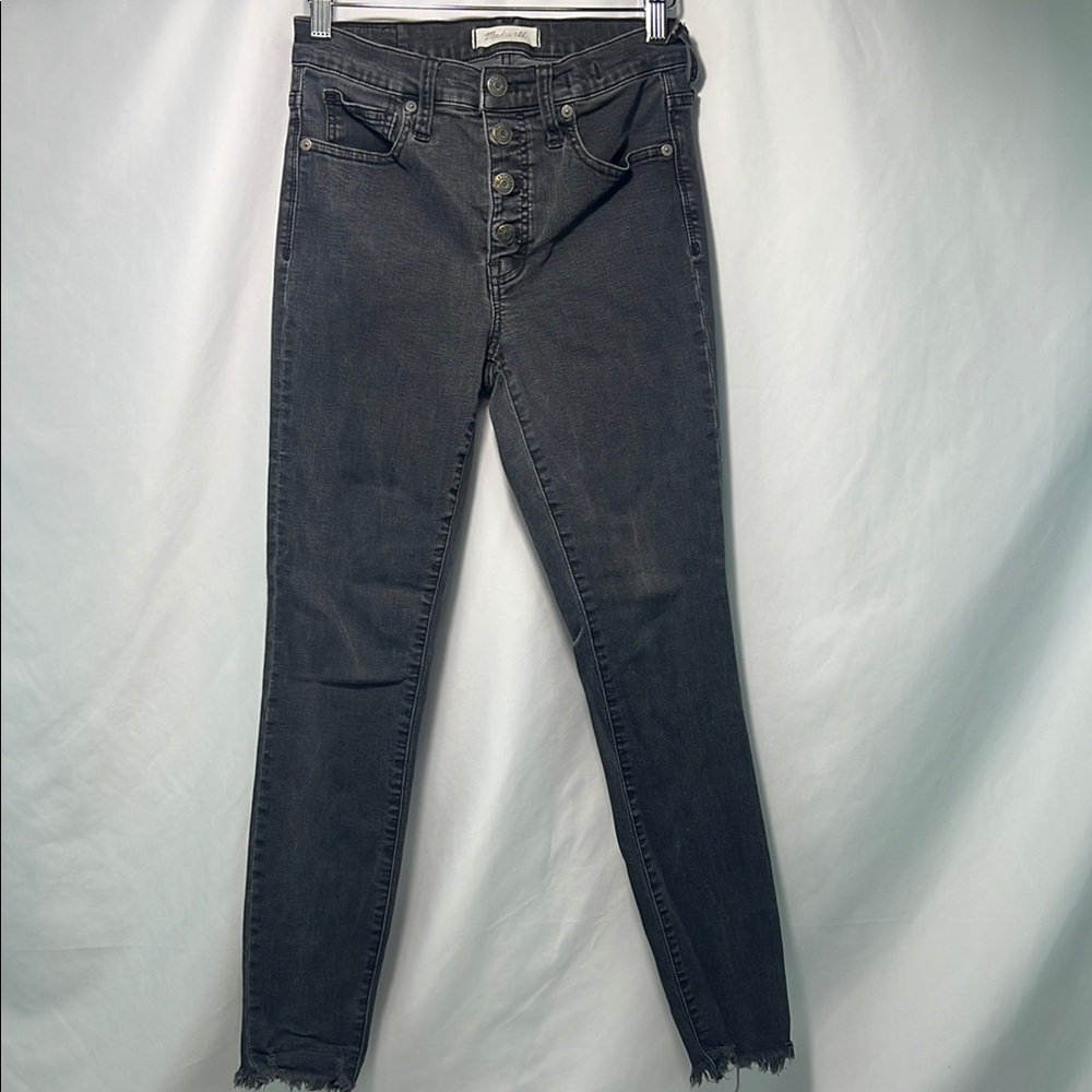 Madewell Size 27 Women's 9” High-Rise Black‎ Skinny Jeans